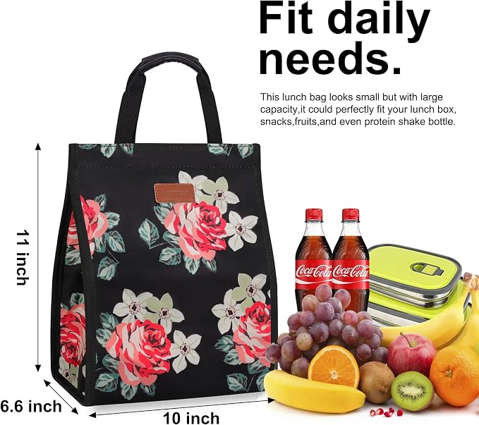 Lunch Bags for Women Insulated Reusable Lunch Tote