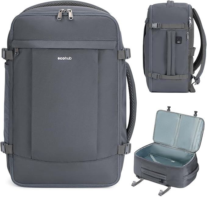 ECOHUB Travel Backpack for Men Women, Carry on Backpack