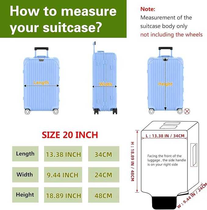 Luggage cCover Protector Clear PVC Suitcase Covers
