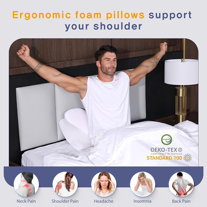 Dual-Height Cervical Neck Pillow