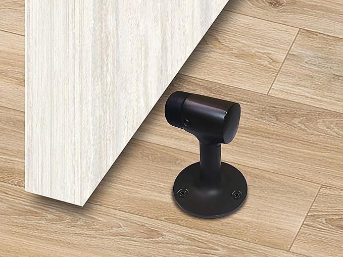QCAA Solid Brass Door Stop, US10B ORB Oil Rubbed Bronze, Made in Taiwan