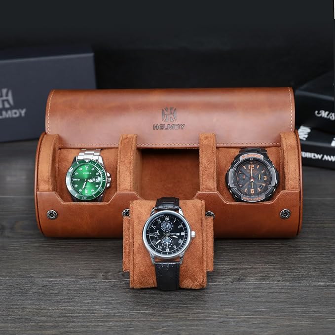 Watch Roll Travel Case for Men and Women: 3 Watch Travel Roll