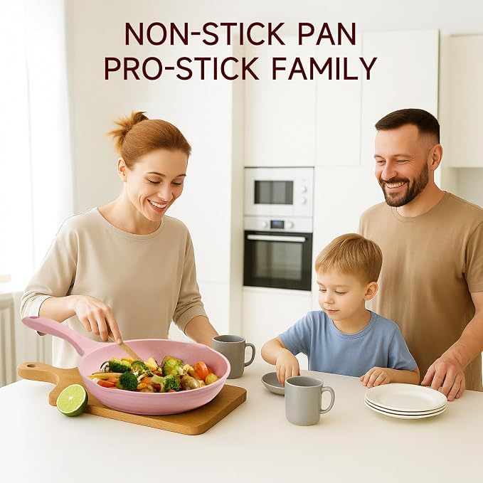 JEETEE Pink Pots and Pans Set Nonstick 23pcs, Healthy Kitchen Cookware Sets
