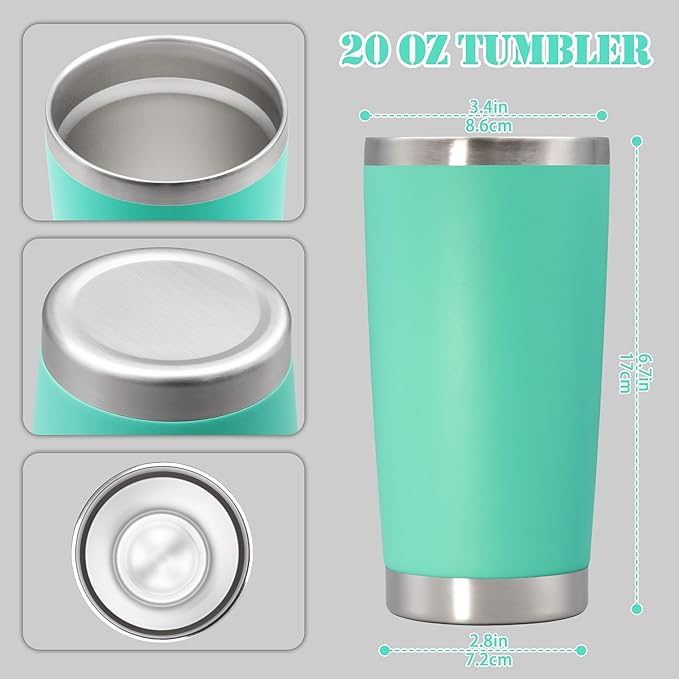 20 oz Tumbler with lid Double Wall Vacuum Insulated Tumblers Stainless Steel