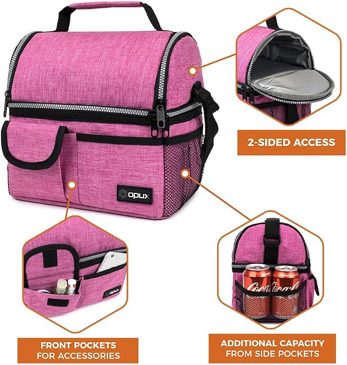 opux Lunch Bag Women Insulated, Adult Lunch Box Cooler, Lunch Box