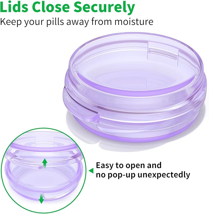 Small Pill Box, Travel Pill Case Portable Daily Pill Organizer Mini Medicine