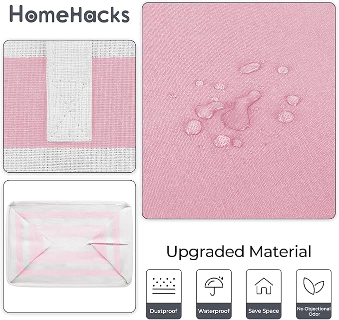 HomeHacks 2 Pack Large Laundry Baskets, Waterproof, Freestanding Laundry Hampers