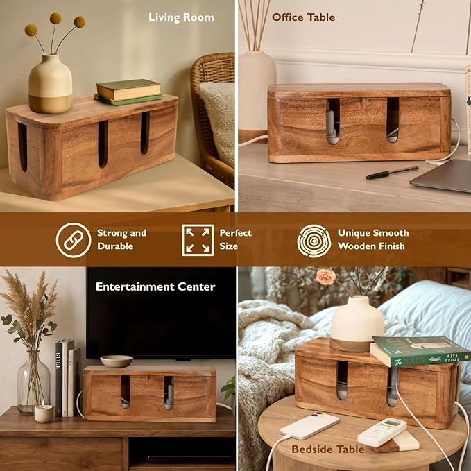 Cable Management Box & Cord Organizer- Cable Organizer