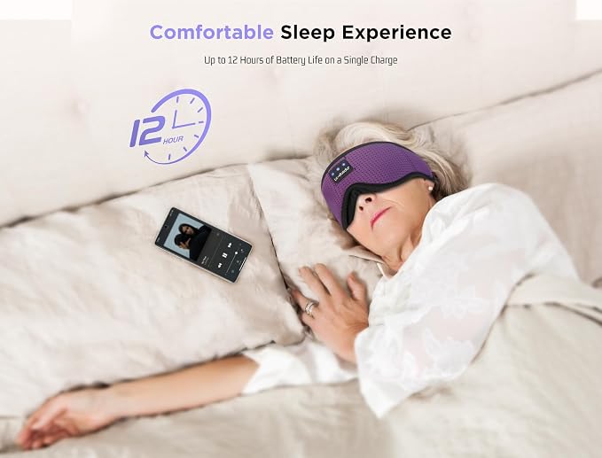 LC-dolida Sleep Mask with Bluetooth Headphones Bluetooth Sleep Mask Sleep