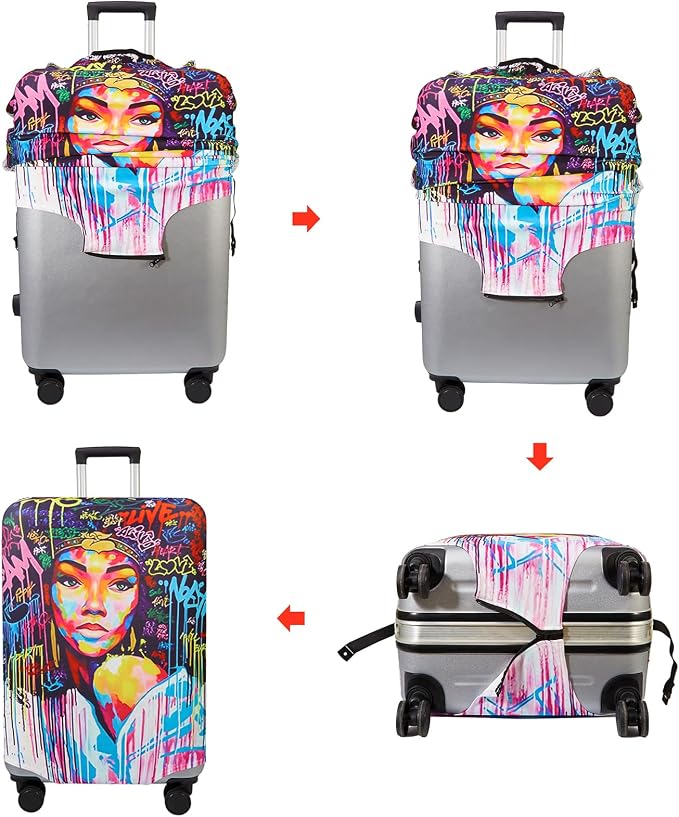 WUJIAONIAO Travel Luggage Cover Baggage Suitcase Cover Protector Skins 18-32
