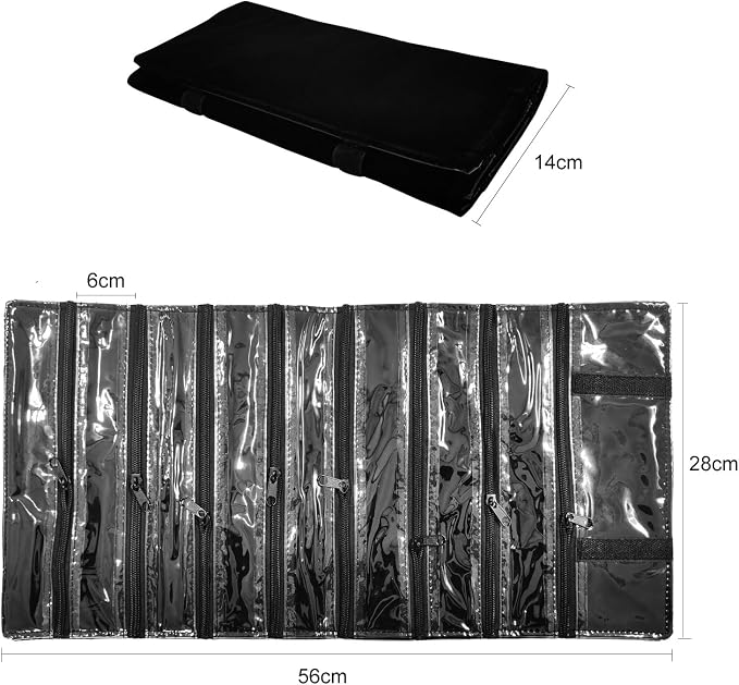 Travel Jewelry Roll Bag Portable Organizer Pouch