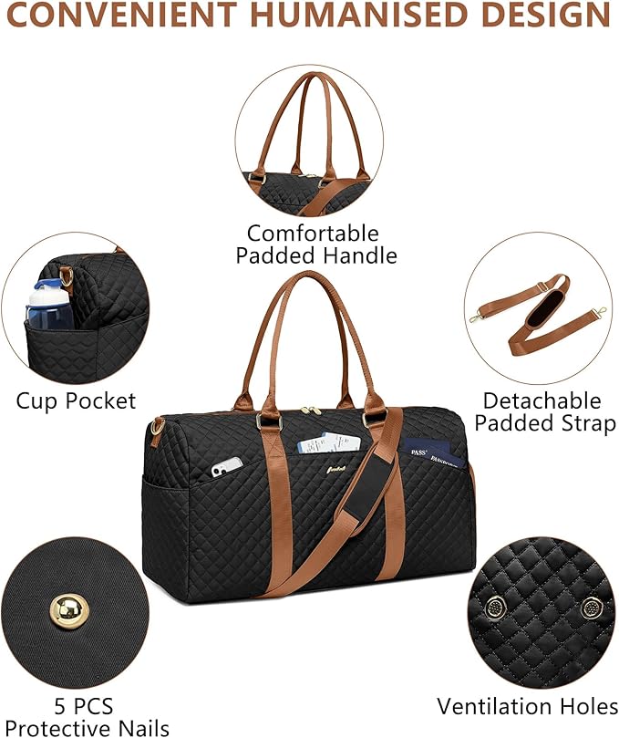 Women Duffle Weekender Travel Bag: Large Duffel Bags