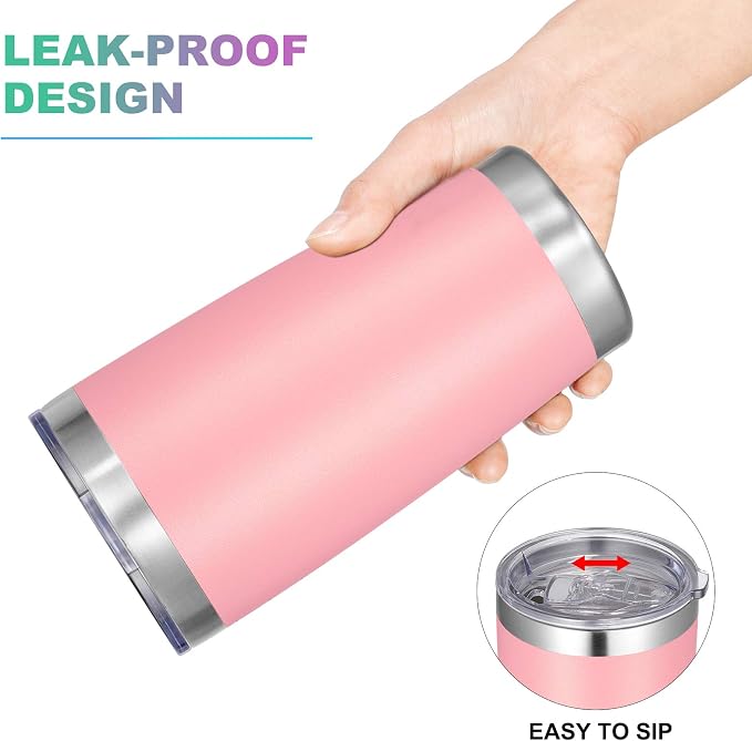 VEGOND 20oz Tumbler with Lid and Straw Stainless Steel Tumbler Cup Vacuum