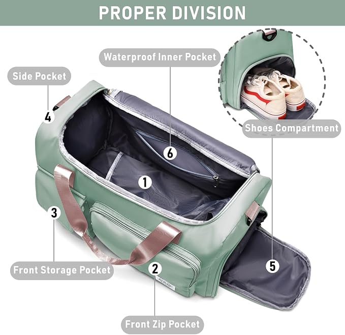 NPBAG Women Travel Duffel, Gym Workout Overnight Bag, Mommy Hospital Bag