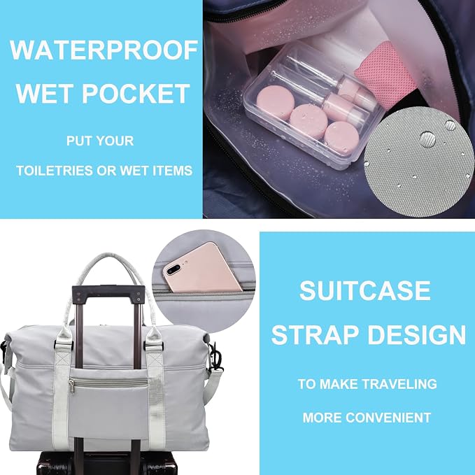 Travel Duffle Bag, Waterproof Sport Tote Gym Bag
