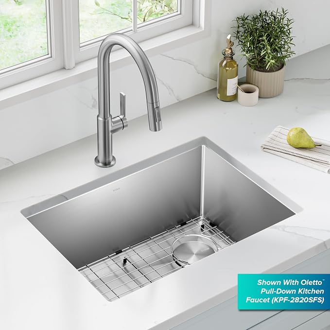 Kraus KHU111-25 Standart PRO 16 Gauge Undermount Single Bowl Stainless Steel