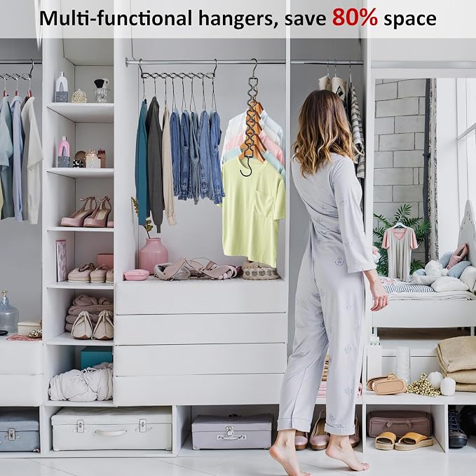 3 Pack Space Saving Hangers for Clothes, Heavy Duty 30Lbs Capacity Magic
