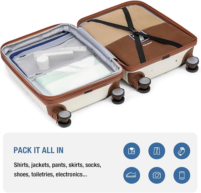 KYME Carry On Luggage 22x14x9 Airline Approved