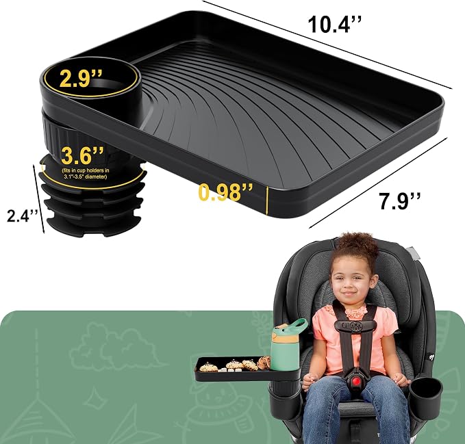 Upgraded Car Seat Tray for Kids Car Seat Tray