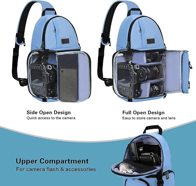 MOSISO Camera Sling Bag, DSLR/SLR/Mirrorless Camera Backpack Case Shockproof