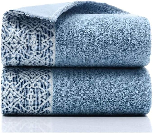 2 Pack Cotton Hand Towels, 100% Cotton Face Towels, Durable Highly Absorbent