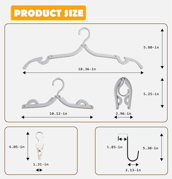 Over The Door Hooks Hanger, Foldable Portable Folding Hangers, Hanging Rack