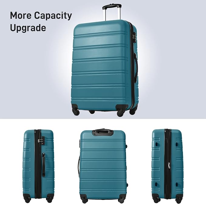 Merax Luggage sets of 13 Piece 16 20 20 28 IN Carry on Luggage Hard Case Green