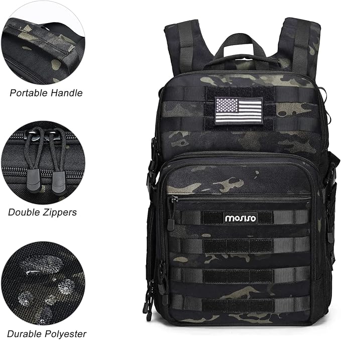 MOSISO Camera Backpack, DSLR/SLR/Mirrorless Photography Tactical Camera Bag Case