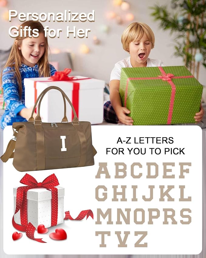 Birthday Graduation Gifts for Daughter, Initial Travel Duffel Bag Sports Gym