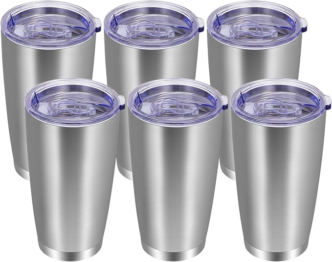 VEGOND 20oz Tumbler with Lid and Straw Stainless Steel Tumbler Cup Bulk Vacuum