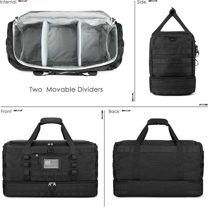 ETRONIK Travel Bag for Men Women, Gym Bag & Tactical Duffle Bags for Travel