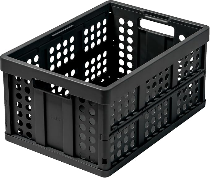 Clax® crate | folding box | basket | 48 qt | black