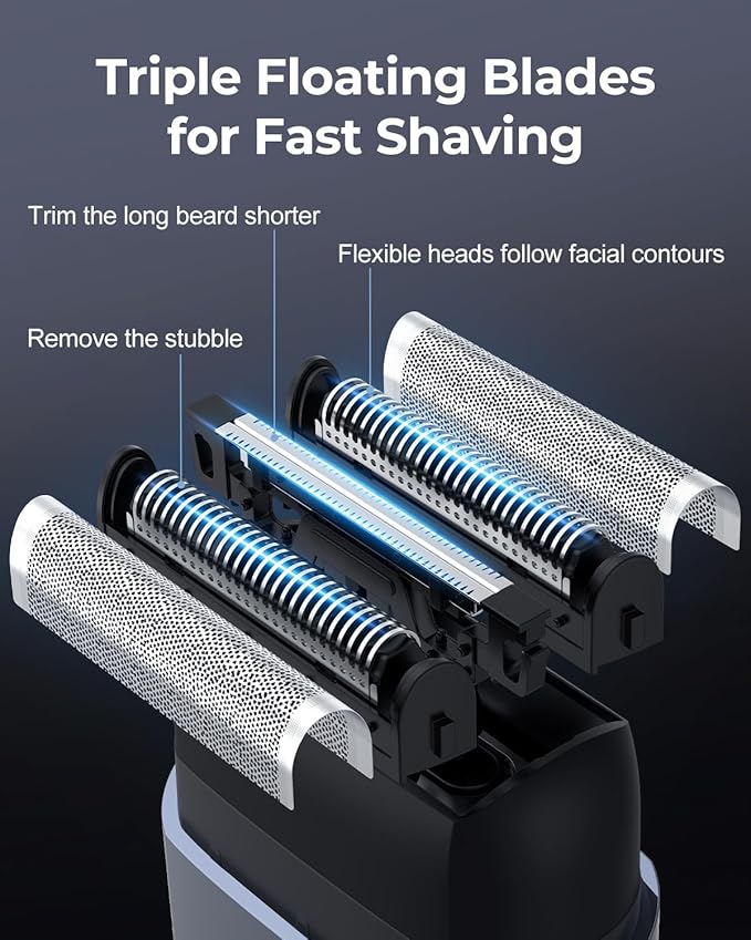 Foil Shavers for Men, Mini Electric Razors for Close Shaving Face