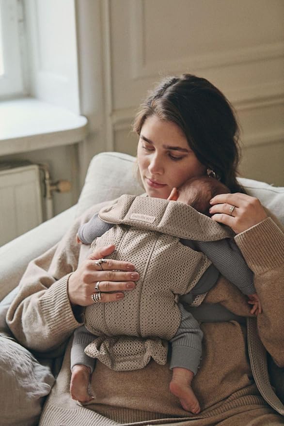 BabyBjörn Baby Carrier Mini, 3D Mesh Newborn Carrier, Easy-to-Use