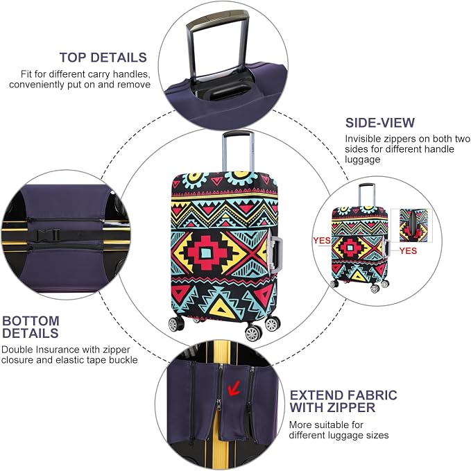 7-Mi Travel Luggage Cover Elastic Sleeve 29"-30" Anti-Scratch Suitcase