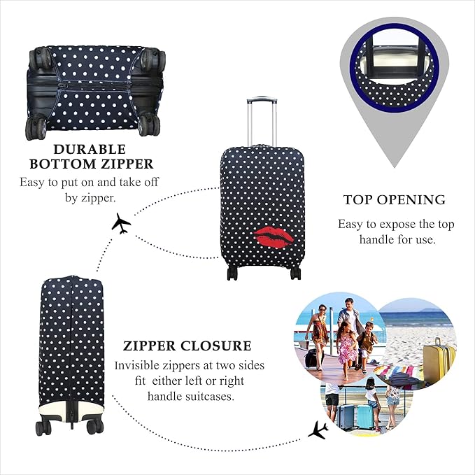 Explore Land Travel Luggage Cover Suitcase Protector Fits 27-30 Inch Case