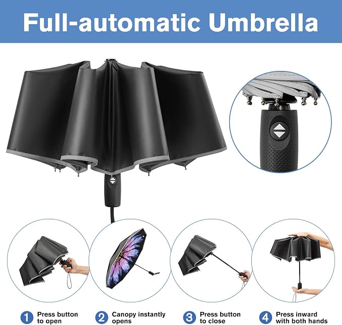 G4Free 42 Inch Eco Windproof Folding Umbrella