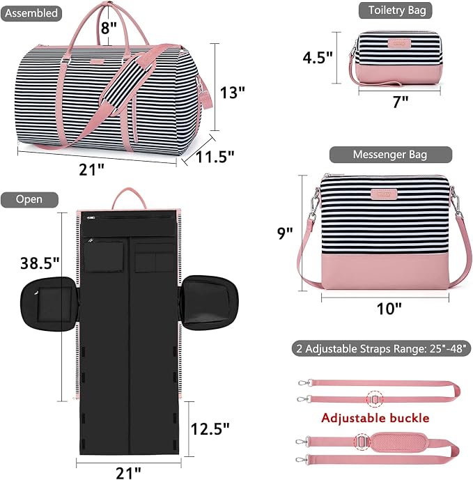Convertible Garment Duffel Bag for Travel
