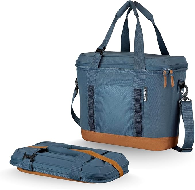 CleverMade Collapsible Insulated Cooler Bag – Leakproof Soft Folding Cooler