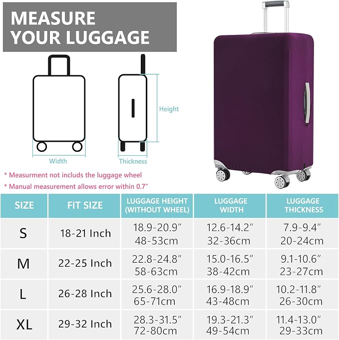 Travelkin Luggage Covers For Suitcase Tsa Approved, Suitcase Cover Protector