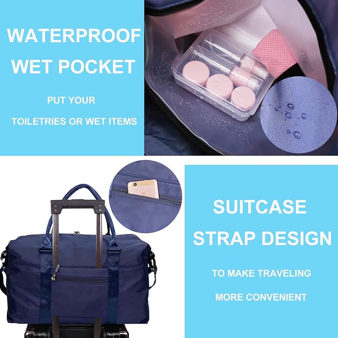 Travel Duffle Bag, Waterproof Sport Tote Gym Bag