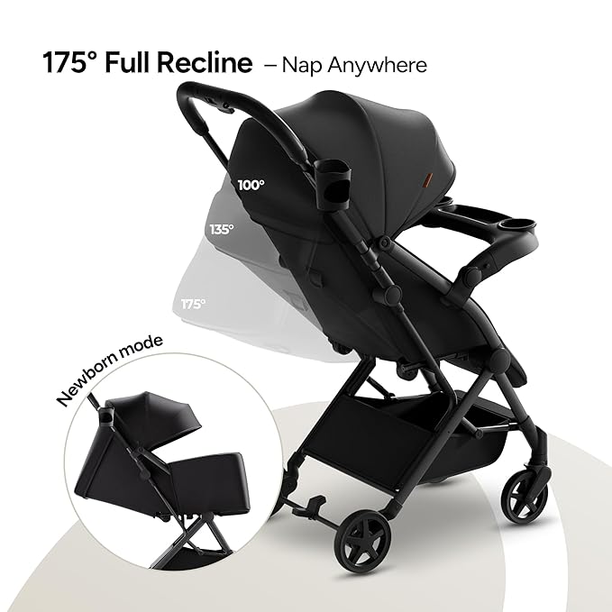 Mompush Lithe V2 Lightweight Travel Stroller, Compact Foldable Baby Stroller