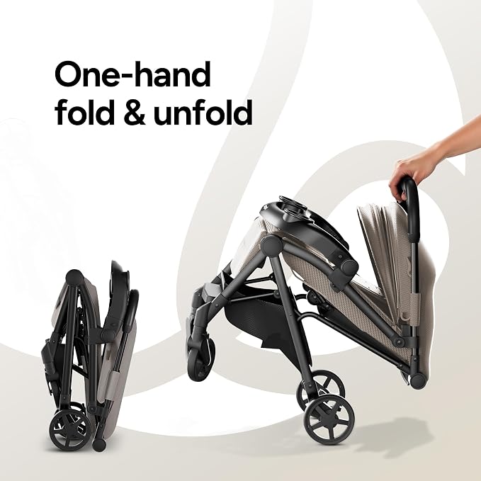 Mompush Lithe V2 Lightweight Travel Stroller, Compact Foldable Baby Stroller