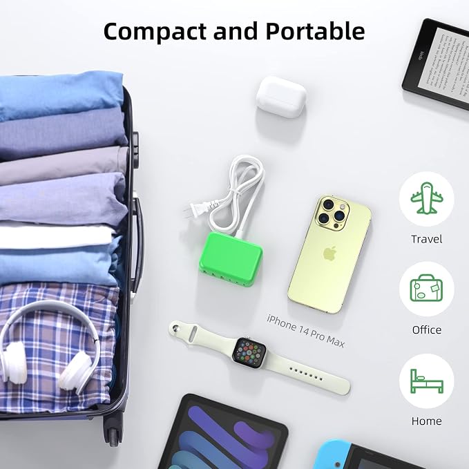 USB C Charger Block, 100W GaN 6 Port PD USB C QC USB A Wall Charger Adapter