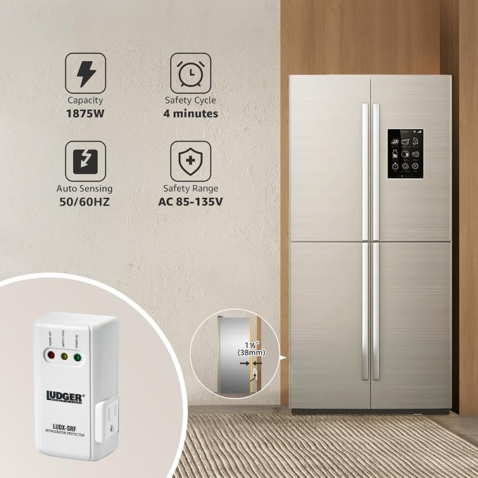 Ludger Power Surge Protector for Appliances, ETL Certified, Unique Side Socket