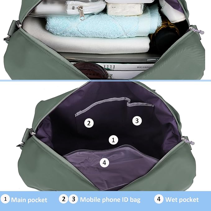 Travel Duffle Bag, Waterproof Sport Tote Gym Bag