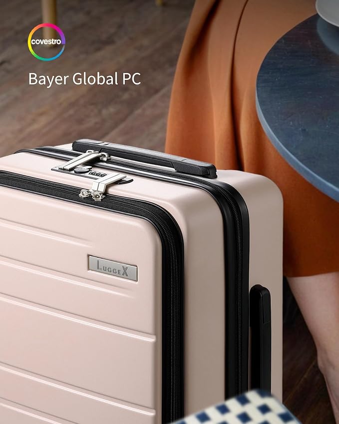LUGGEX Carry On Luggage 22x14x9 Airline Approved, Expandable Polycarbonate