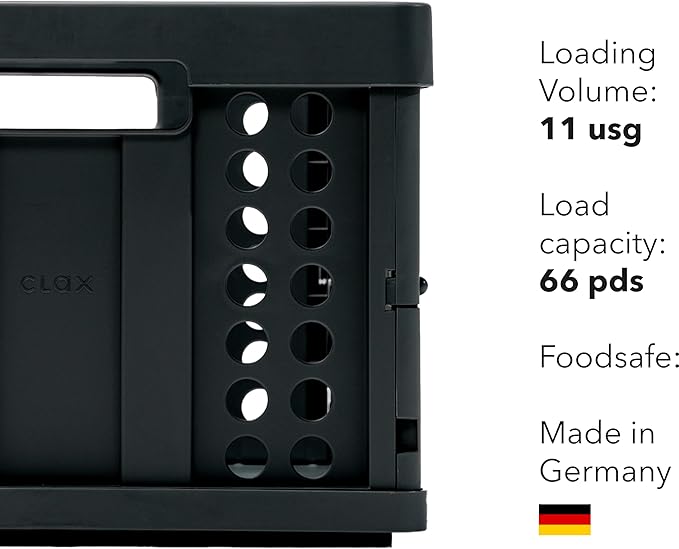 Clax® crate | folding box | basket | 48 qt | black