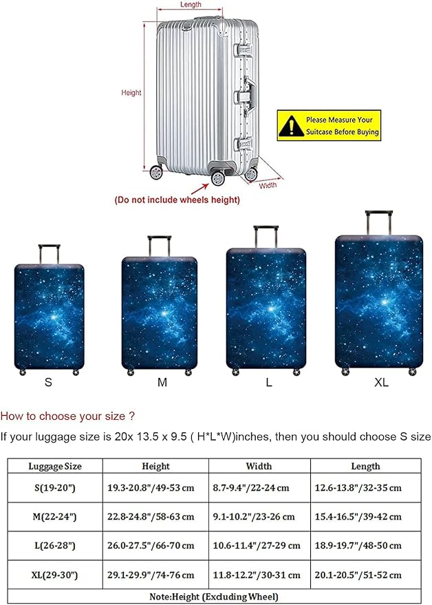 Luggage Cover, Protective Washable Suitcase Cover
