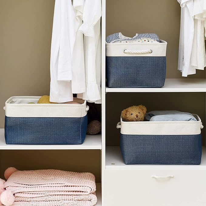 TheWarmHome Storage Bins for Shelves